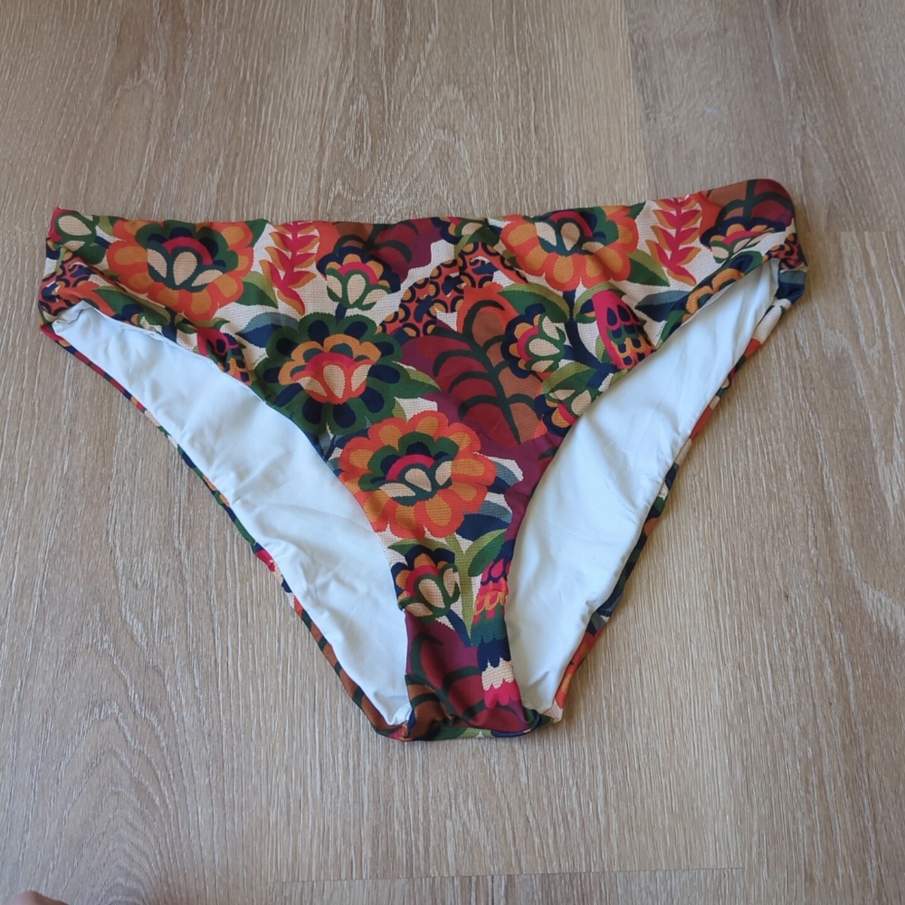 Farm Rio High-Waisted Parraty Floral Bikini Bottoms Size XL Sample